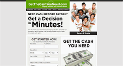 Desktop Screenshot of getthecashyouneed.com